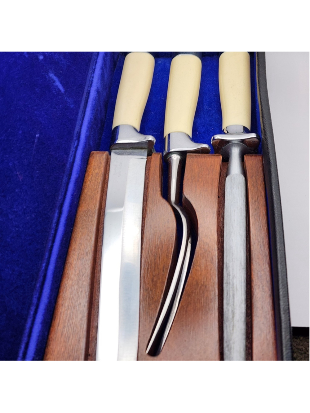 Vintage Carvel Hall By Briddell Carving Knife And Fork Set Stainless In Box